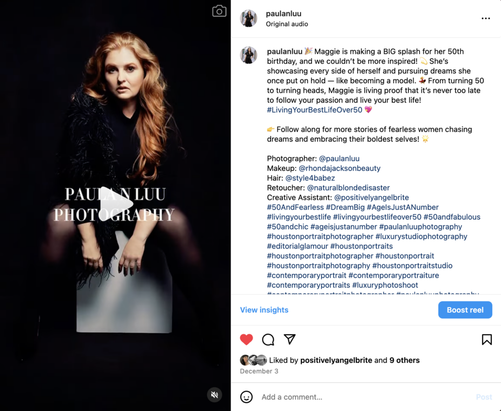 Istagram image of beautiful woman